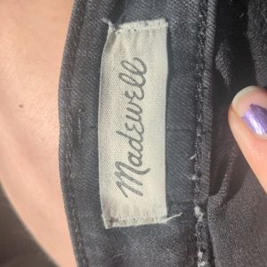 Madewell Curvy roadtripper jeans in Black, size 24